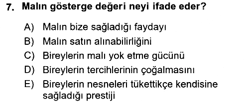 Çağdaş Sosyoloji Kuramları 2016-2017 3 Ders Sınavı - 7. soru