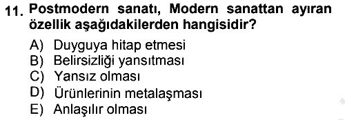 Çağdaş Sosyoloji Kuramları 2012-2013 Ara Sınav - 11. soru