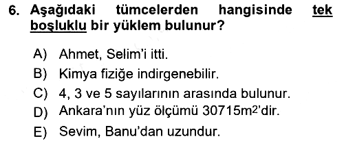 Dil Felsefesi 2017-2018 3 Ders Sınavı - 6. soru