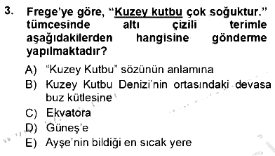 Dil Felsefesi 2012-2013 Ara Sınav - 3. soru