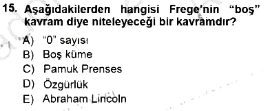 Dil Felsefesi 2014-2015 Ara Sınav - 15. soru