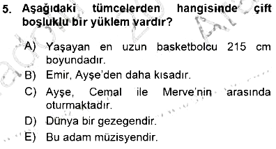 Dil Felsefesi 2015-2016 Ara Sınav - 5. soru