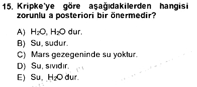 Dil Felsefesi 2014-2015 Dönem Sonu Sınavı - 15. soru