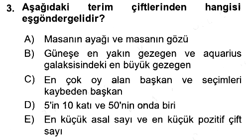 Dil Felsefesi 2018-2019 Dönem Sonu Sınavı - 3. soru
