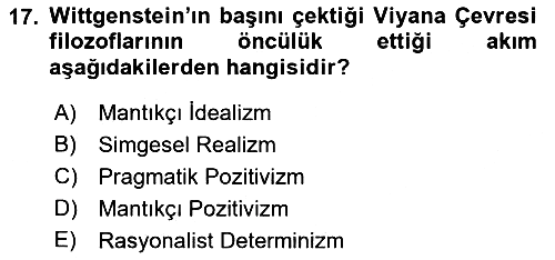 Dil Felsefesi 2022-2023 Dönem Sonu Sınavı - 17. soru