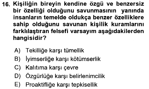 Eğitim Psikolojisi 2016-2017 Ara Sınav - 16. soru