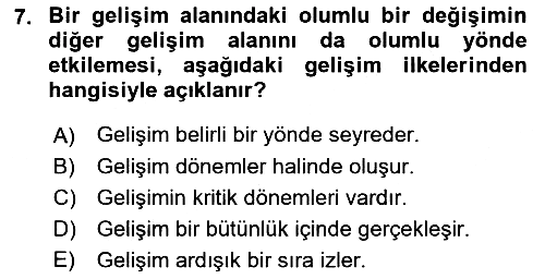 Eğitim Psikolojisi 2018-2019 Ara Sınav - 7. soru