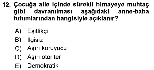 Eğitim Psikolojisi 2024-2025 Ara Sınav - 12. soru