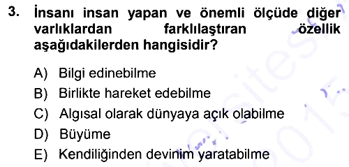 Epistemoloji 2014-2015 Ara Sınav - 3. soru