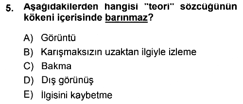 Epistemoloji 2014-2015 Ara Sınav - 5. soru