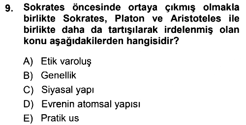 Epistemoloji 2014-2015 Ara Sınav - 9. soru