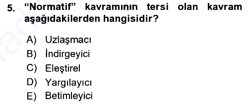 Epistemoloji 2015-2016 Ara Sınav - 5. soru