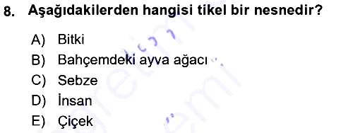 Epistemoloji 2015-2016 Ara Sınav - 8. soru