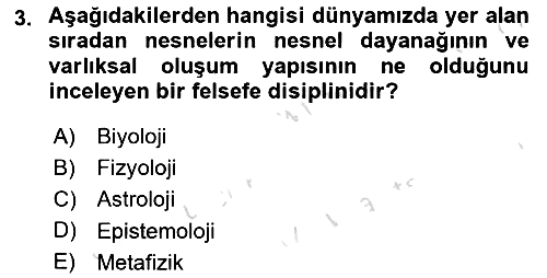 Epistemoloji 2016-2017 Ara Sınav - 3. soru