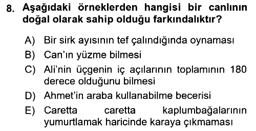 Epistemoloji 2016-2017 Ara Sınav - 8. soru