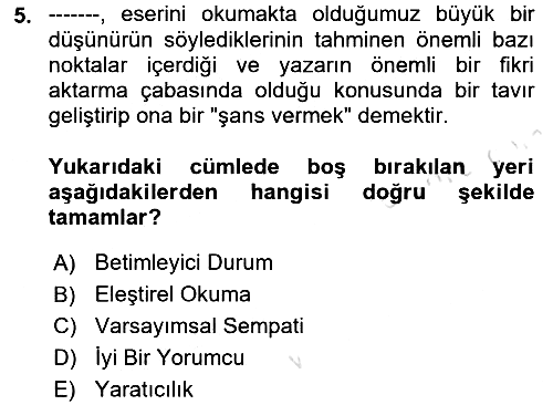 Epistemoloji 2017-2018 Ara Sınav - 5. soru