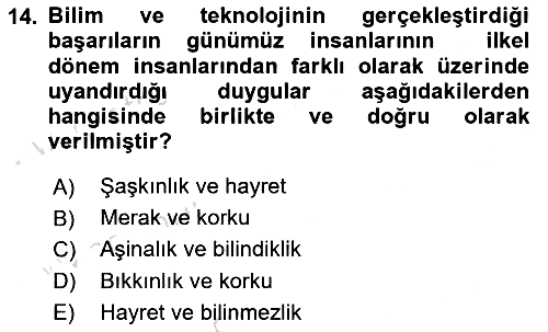Epistemoloji 2017-2018 Ara Sınav - 14. soru