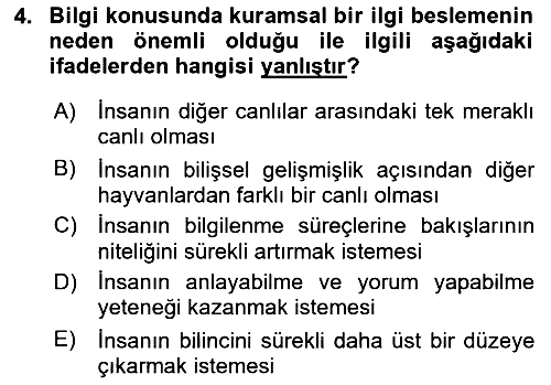 Epistemoloji 2019-2020 Ara Sınav - 4. soru