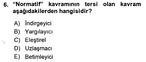 Epistemoloji 2019-2020 Ara Sınav - 6. soru