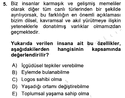 Epistemoloji 2022-2023 Ara Sınav - 5. soru