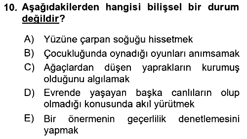 Epistemoloji 2022-2023 Ara Sınav - 10. soru