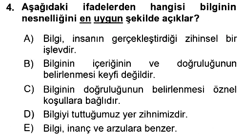 Epistemoloji 2023-2024 Ara Sınav - 4. soru