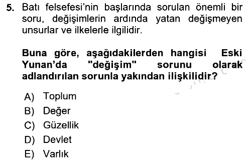 Epistemoloji 2023-2024 Ara Sınav - 5. soru