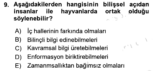 Epistemoloji 2023-2024 Ara Sınav - 9. soru
