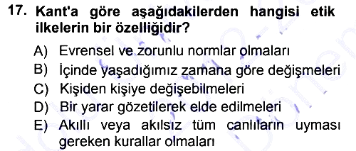 Epistemoloji 2012-2013 Dönem Sonu Sınavı - 17. soru