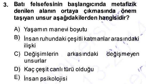 Epistemoloji 2013-2014 Dönem Sonu Sınavı - 3. soru