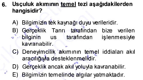 Epistemoloji 2013-2014 Dönem Sonu Sınavı - 6. soru