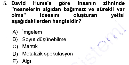 Epistemoloji 2015-2016 Dönem Sonu Sınavı - 5. soru