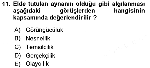 Epistemoloji 2017-2018 Dönem Sonu Sınavı - 11. soru