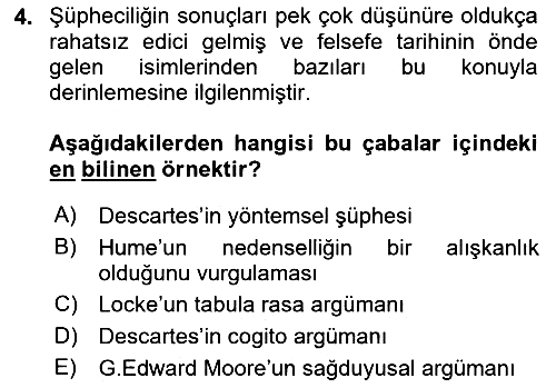 Epistemoloji 2022-2023 Dönem Sonu Sınavı - 4. soru