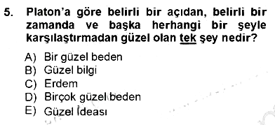 Estetik ve Sanat Felsefesi 2012-2013 Ara Sınav - 5. soru