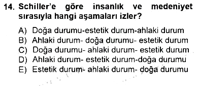 Estetik ve Sanat Felsefesi 2012-2013 Dönem Sonu Sınavı - 14. soru