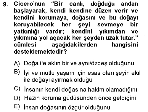 Etik 2013-2014 Ara Sınav - 9. soru