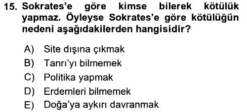 Etik 2017-2018 Ara Sınav - 15. soru