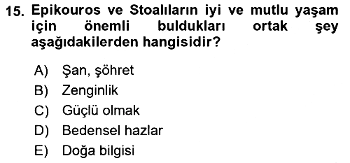 Etik 2018-2019 Ara Sınav - 15. soru