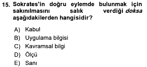 Etik 2022-2023 Ara Sınav - 15. soru
