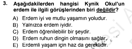 Etik 2013-2014 Dönem Sonu Sınavı - 3. soru