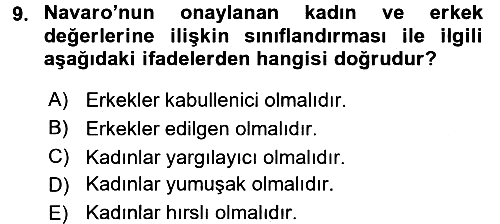 Etkili İletişim Teknikleri 2017-2018 3 Ders Sınavı - 9. soru