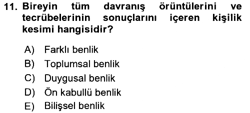 Etkili İletişim Teknikleri 2018-2019 3 Ders Sınavı - 11. soru