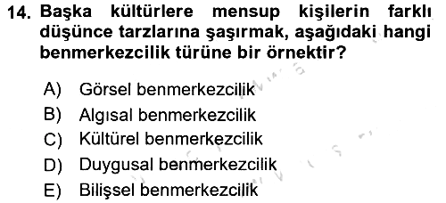 Etkili İletişim Teknikleri 2018-2019 3 Ders Sınavı - 14. soru