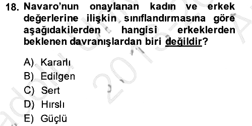 Etkili İletişim Teknikleri 2013-2014 Ara Sınav - 18. soru