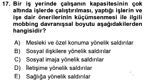 Etkili İletişim Teknikleri 2016-2017 Ara Sınav - 17. soru