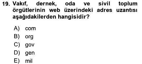 Etkili İletişim Teknikleri 2016-2017 Ara Sınav - 19. soru