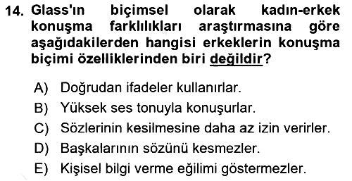 Etkili İletişim Teknikleri 2018-2019 Ara Sınav - 14. soru