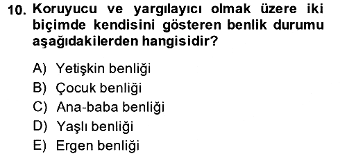 Etkili İletişim Teknikleri 2013-2014 Dönem Sonu Sınavı - 10. soru