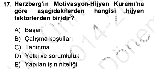 Etkili İletişim Teknikleri 2014-2015 Dönem Sonu Sınavı - 17. soru
